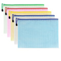 Durable Waterproof Mesh Window PVC Zip File Folder Pouch Document Bag